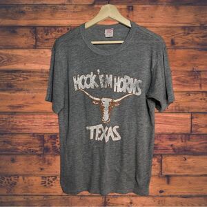 5 for $25🔥Student Body VTG "Hook'em Horns Texas" Grey T-Shirt Large